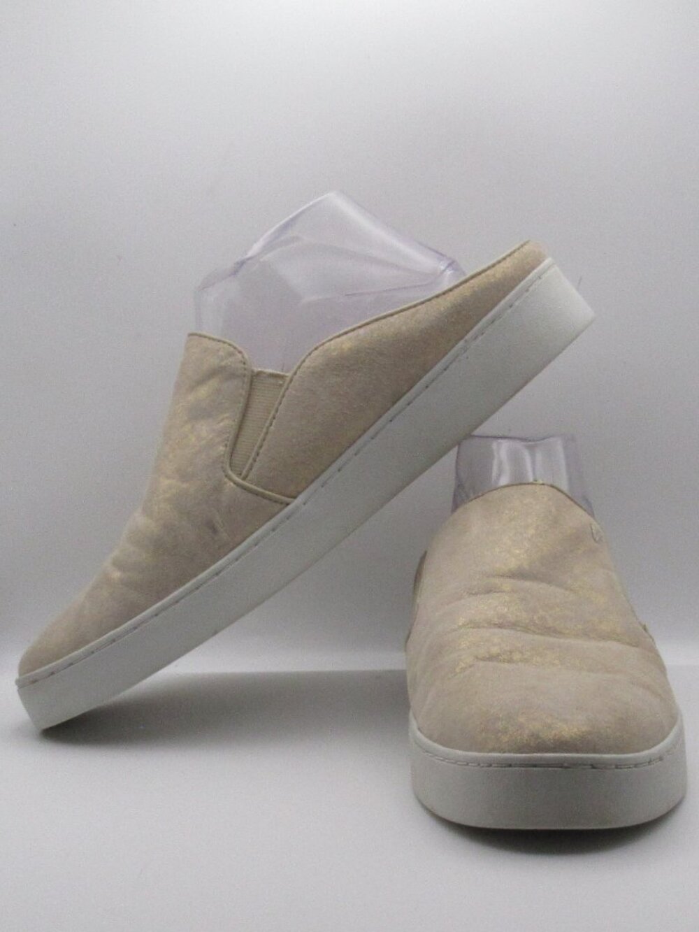 Vionic Pearl/Champaign Women's Dakota Slip-On Leather Mules Size 9.5